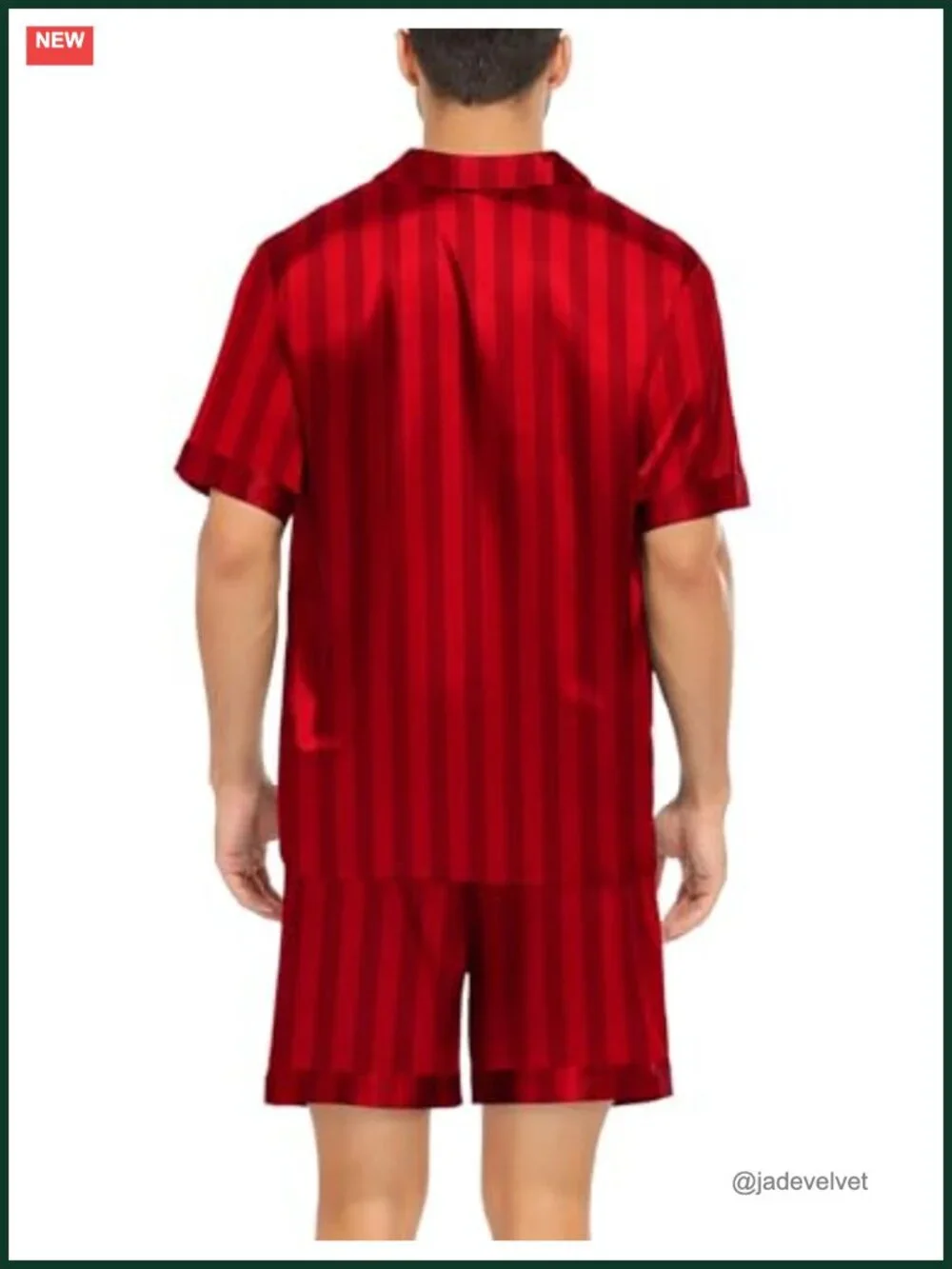 Satin Matching Pajamas Set Short Sleeve Silk Button Down Sleepwear 2 Pieces